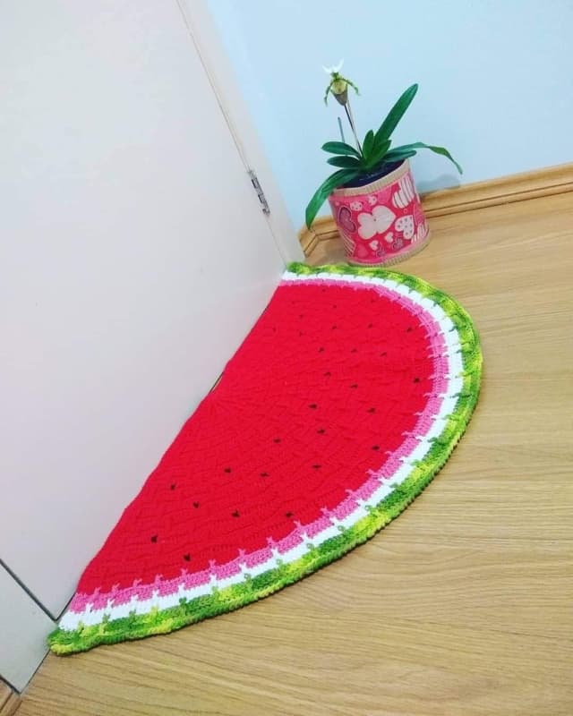 tapete meia lua de melancia