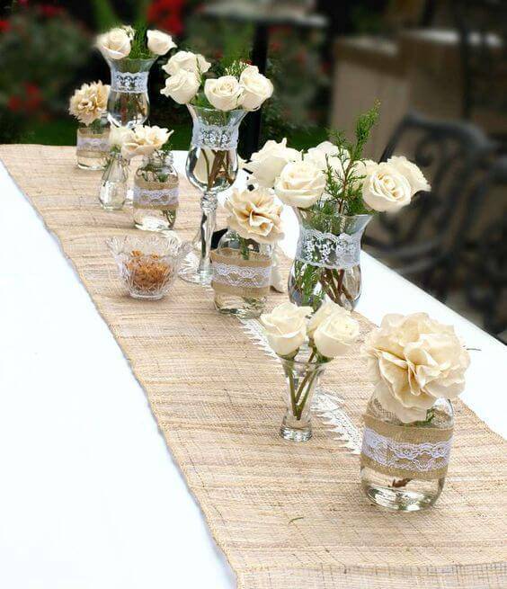 centro de mesa com flores lindas ideias