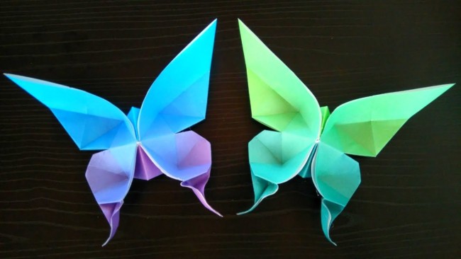 dobradura de borboleta de papel