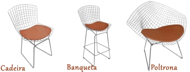 modelos de cadeira Bertoia