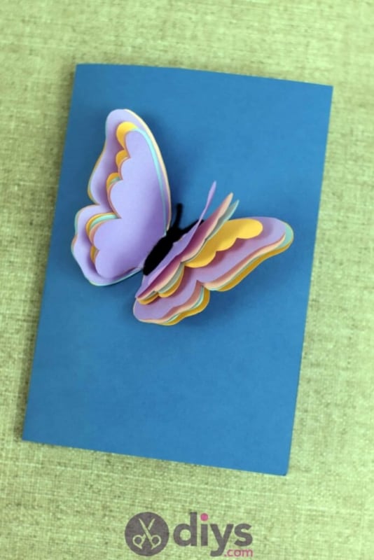 borboleta de papel com asas 3D