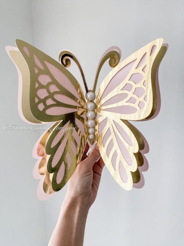 borboleta 3D grande de papel