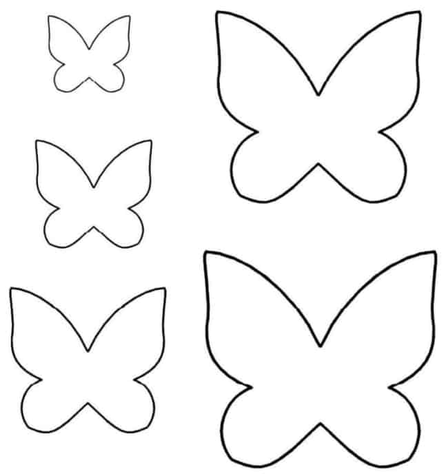 molde de borboleta de papel