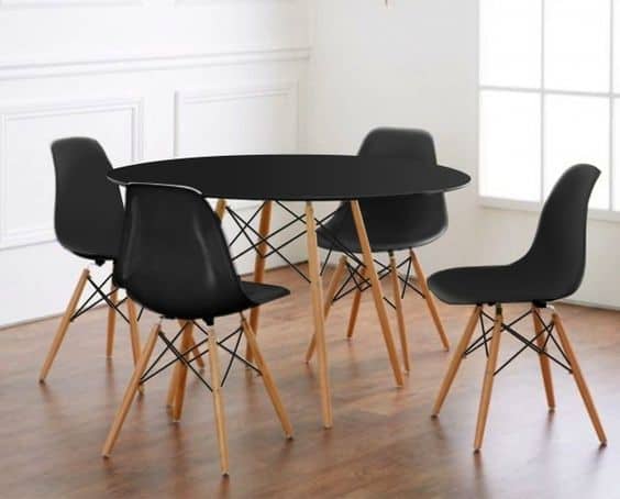Cadeira Eames mesa redonda
