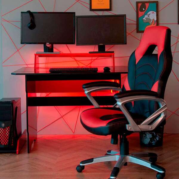 Escrivaninha com LED vermelho
