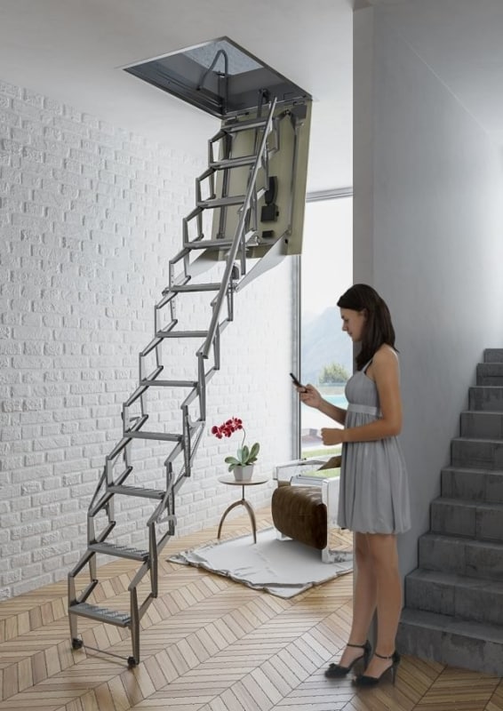 escada fina de ferro