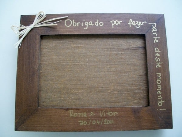 porta retrato de madeira personalizado com frase