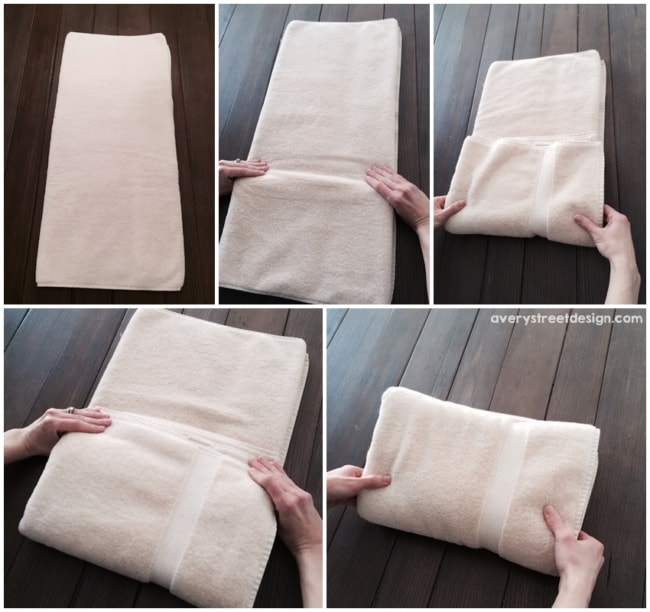 passo a passo simples para dobrar toalha