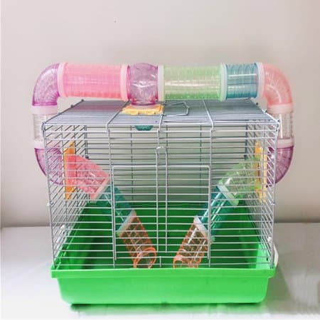 modelo de gaiola de hamster com tubos