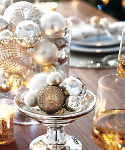 13 decoracao de mesa de natal com bolas