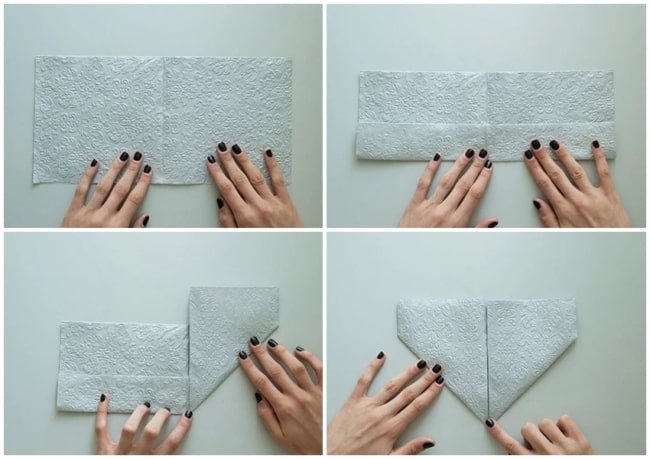 28 passo a passo para dobrar guardanapo de papel