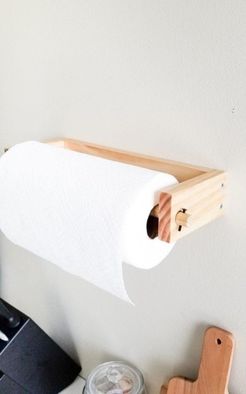 50 porta papel toalha de parede em madeira