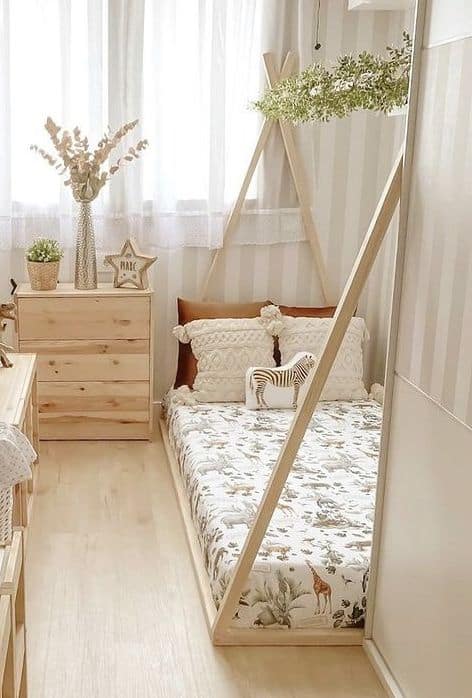 31 quarto infantil com cama casinha e cores claras