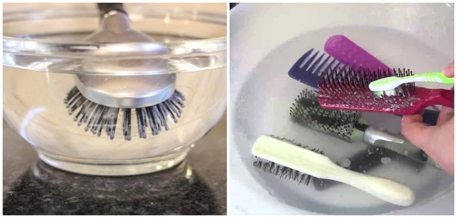 4 como limpar escova de cabelo com vinagre