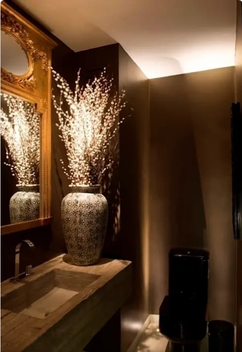 41 lavabo com paredes na cor bronze