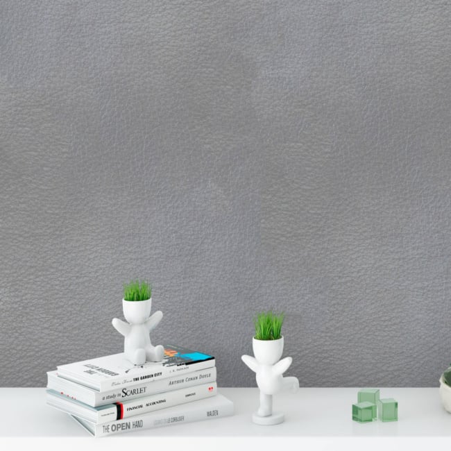 papel de parede vinilico muresco corium liso prata texturizado 1