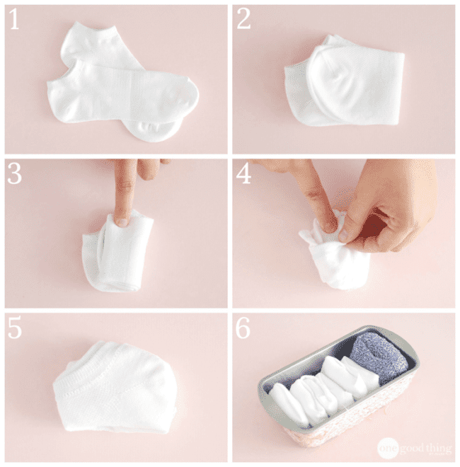 7 passo a passo para dobrar meia soquete em rolinho