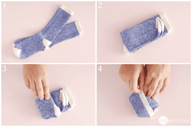 8 tutorial para dobrar meia