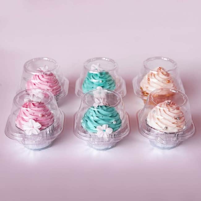 9 embalagem transparente para cupcake