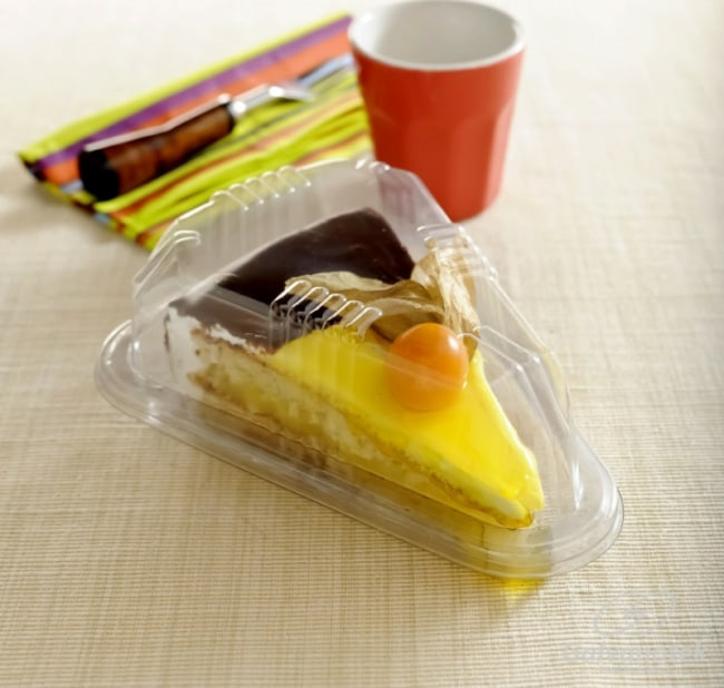 4 modelo de embalagem plastica para fatia de bolo