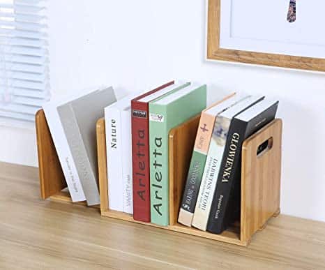 37 porta livros em madeira para mesa