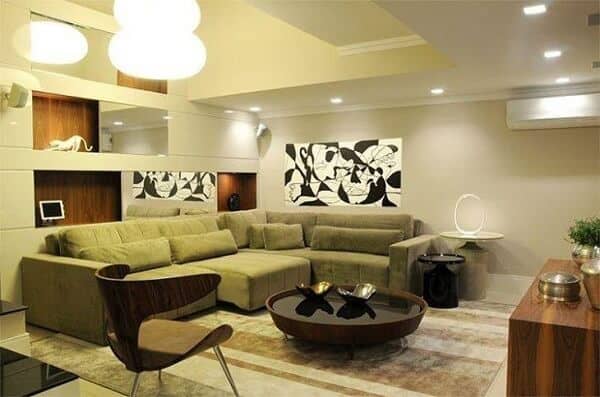 4 sala decorada com sofa de canto retratil