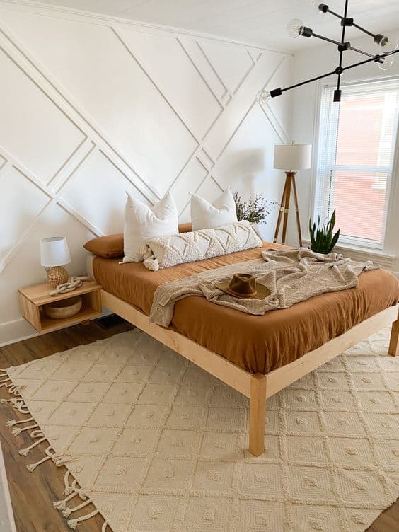 2 quarto de casal com cama de madeira estilo turca