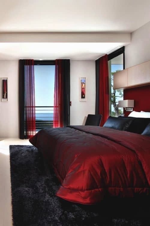 20 decoracao moderna de quarto vermelho e preto