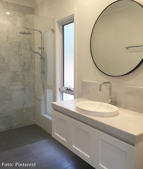 39 banheiro moderno com cuba de sobrepor oval