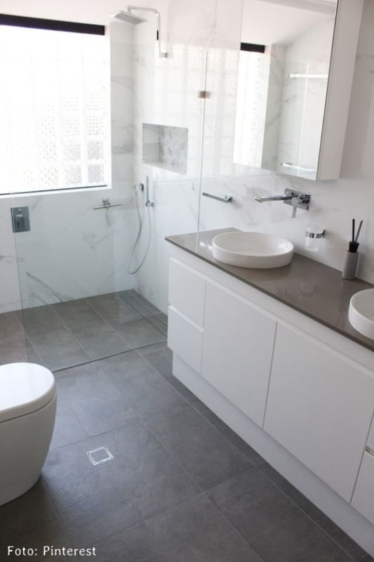 42 banheiro moderno com cuba de sobrepor redonda