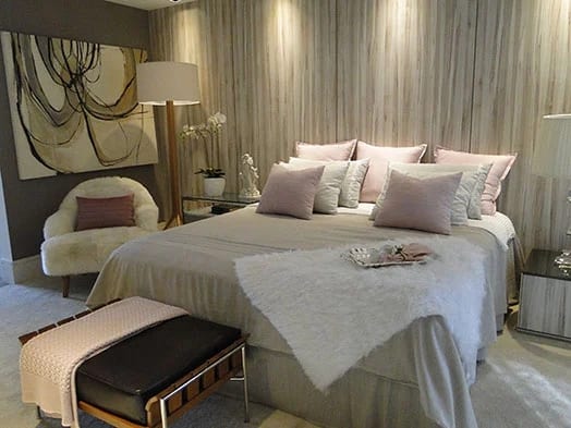 46 quarto moderno com pelego branco na cama Pinterest