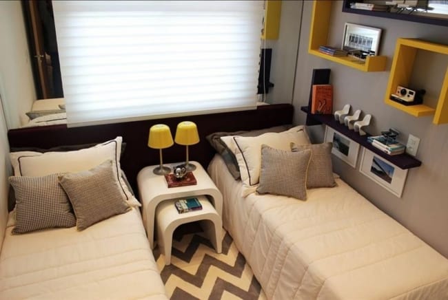 48 quarto moderno com 2 camas Pinterest