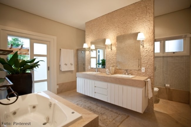6 banheiro com piso de limestone