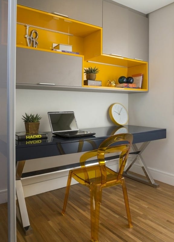 6 decorcaao moderna e colorida de escritorio pequeno