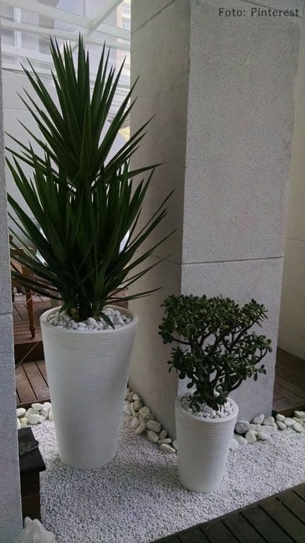 8 decoracao com vaso de planta em polietileno