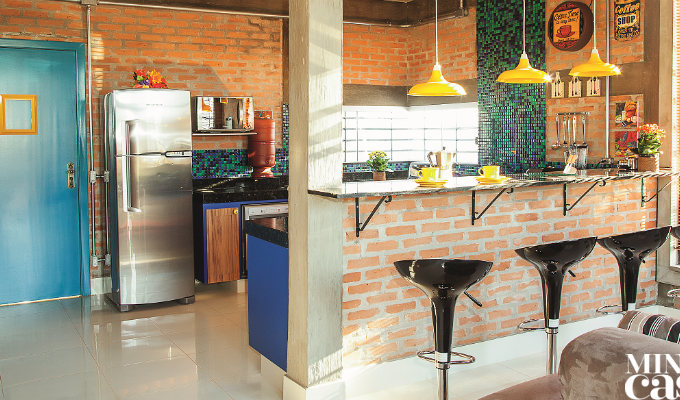 Cozinha estilo industrial apartamento moderno
