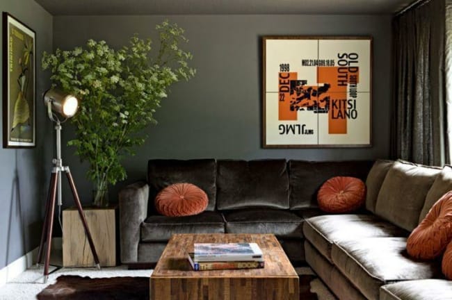 11 sala com sofa de canto de veludo Jessica Helgerson Interior Design