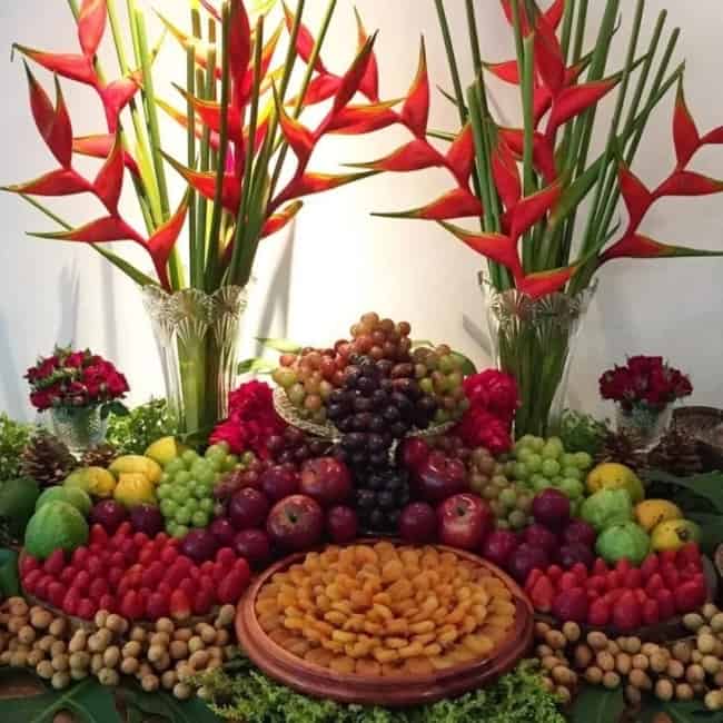 15 mesa de frutas para ceia de natal Mariella Ribeiro