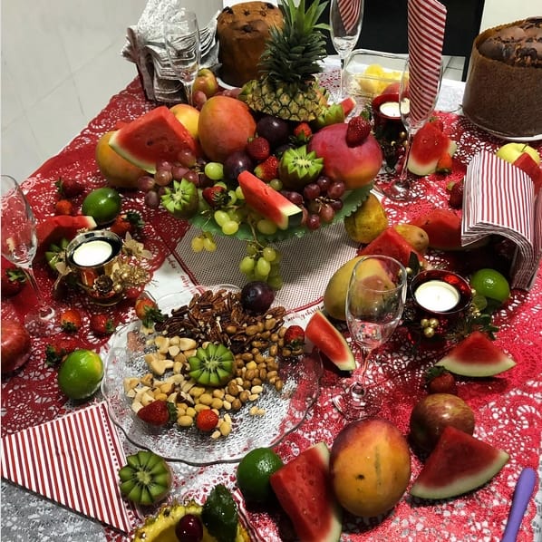 17 mesa de natal decorada com frutas @apart 93