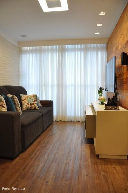 21 sala de apartamento com sofa retratil