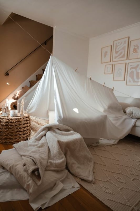 44 tenda infantil simples com lencol Pinterest
