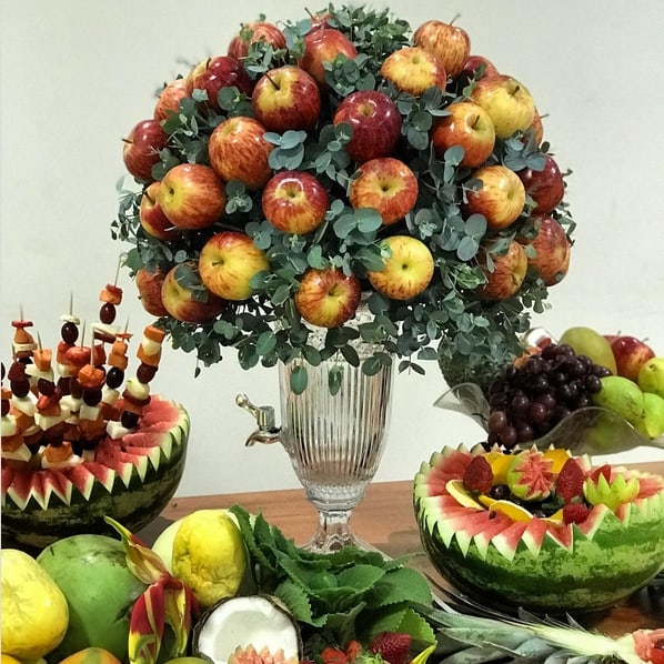 45 decoracao de mesa de frutas para festa Realizart
