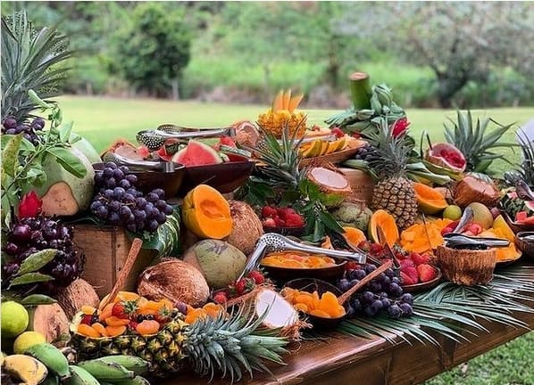 48 mesa decorada com frutas para festa Pinterest