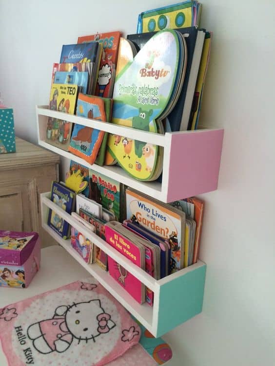 52 prateleira de livros para quarto infantil Pinterest