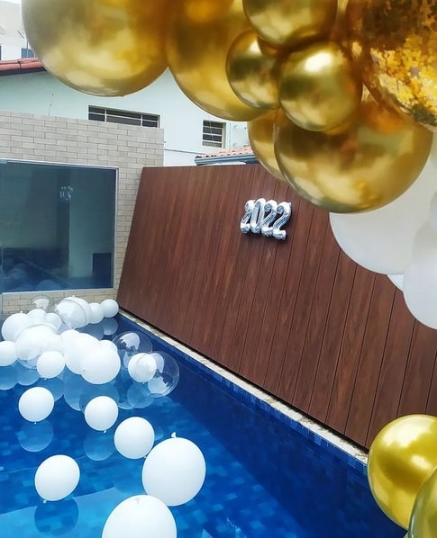 54 decoracao de reveillon com baloes piscina @cerejinhafest