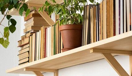 7 prateleira simples de madeira para livros Hola
