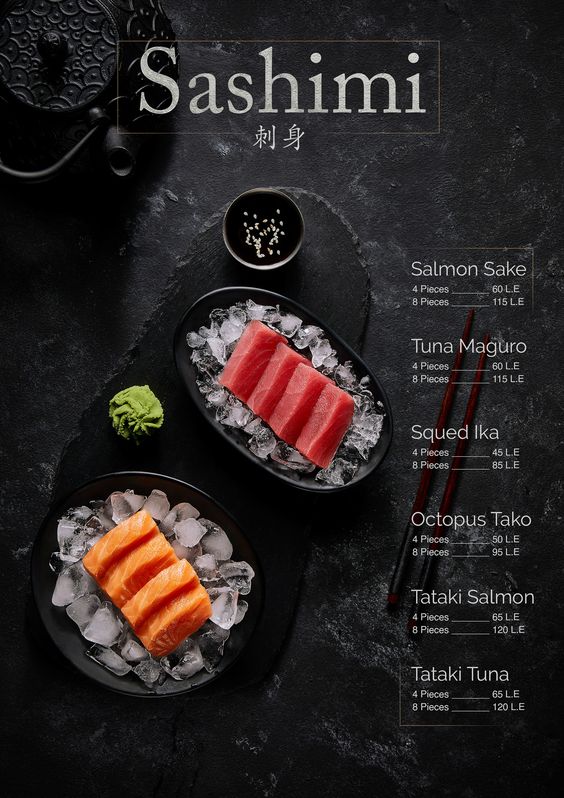 cardapio de sushi ideias