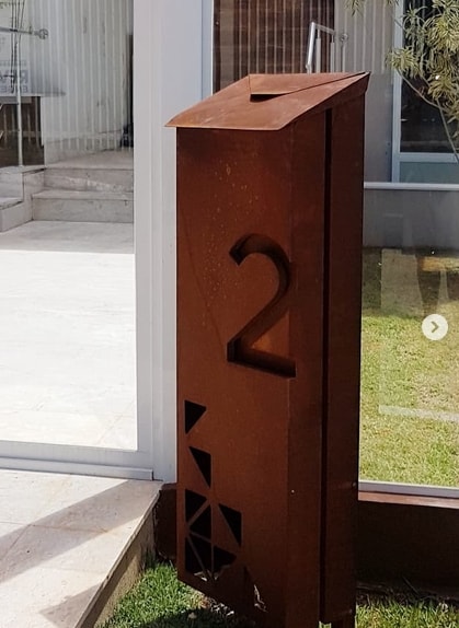14 modelo moderno de caixa de correio em aco carbono oxidado @fourdesigner
