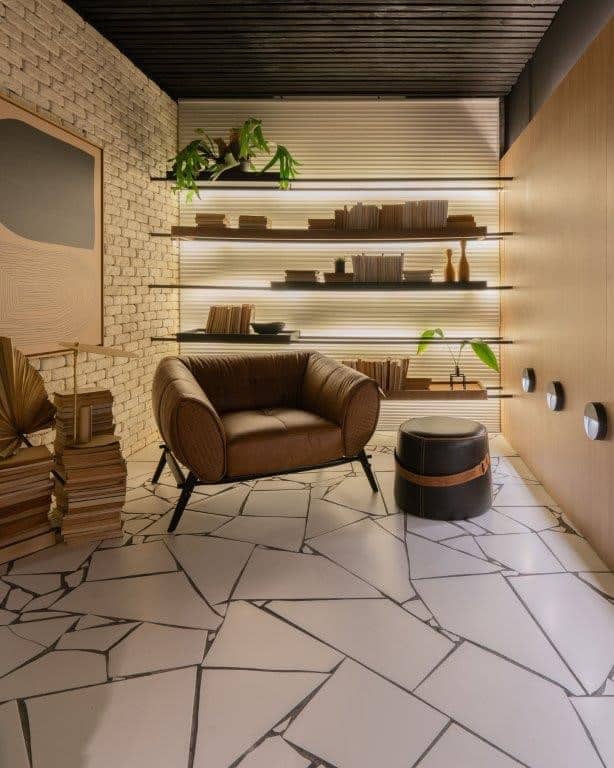 16 decoracao moderna com piso mosaico de ceramica Decortiles
