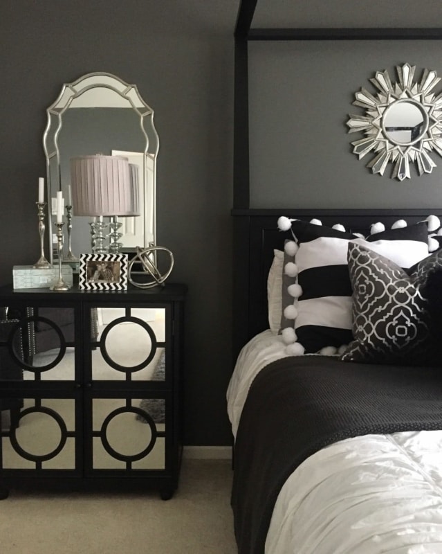 5 quarto moderno em prata e preto Pinterest